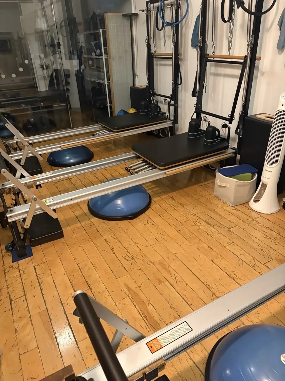 Cleaned Pilates studio